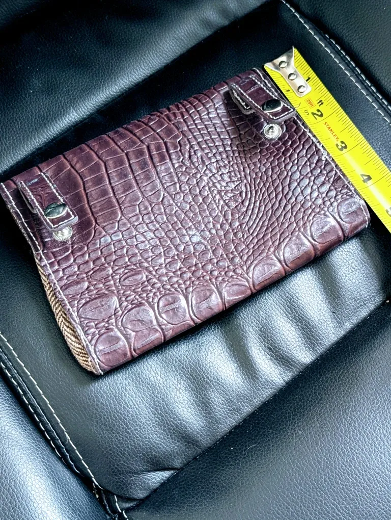 Brown Croc Print Wallet or bag on the belt image indicator(3)