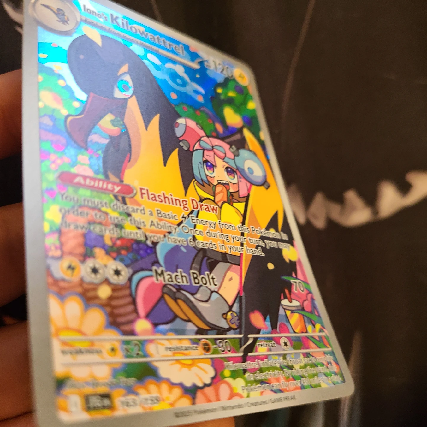 Iono's Kilowattrel Pokemon Card - photo 2