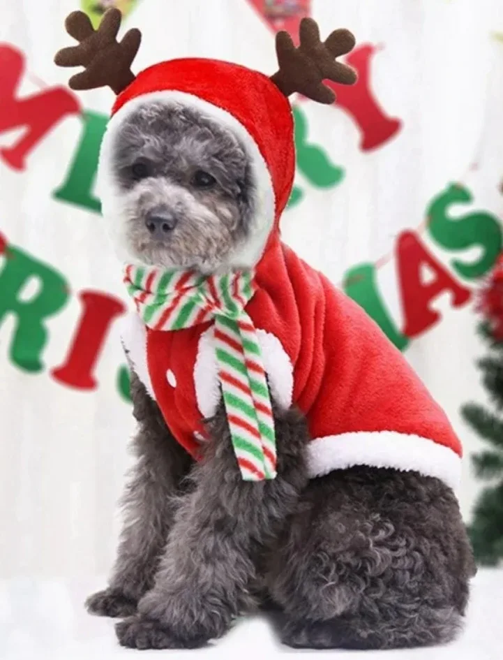 Christmas Puppy Clothes, Warm Pet Dog Cat Jacket Coat, Winter... image indicator(5)