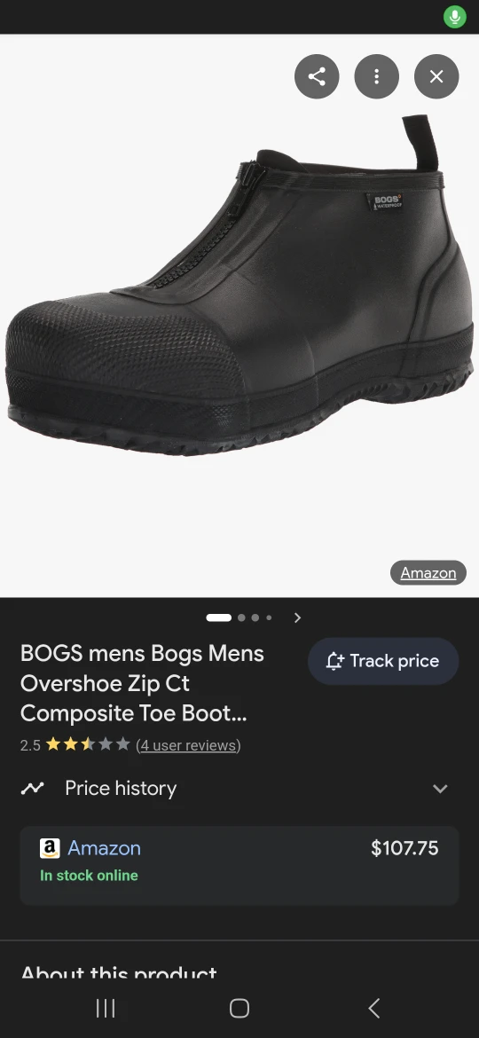 BOGS Men's Overshoe Zip CT Boot