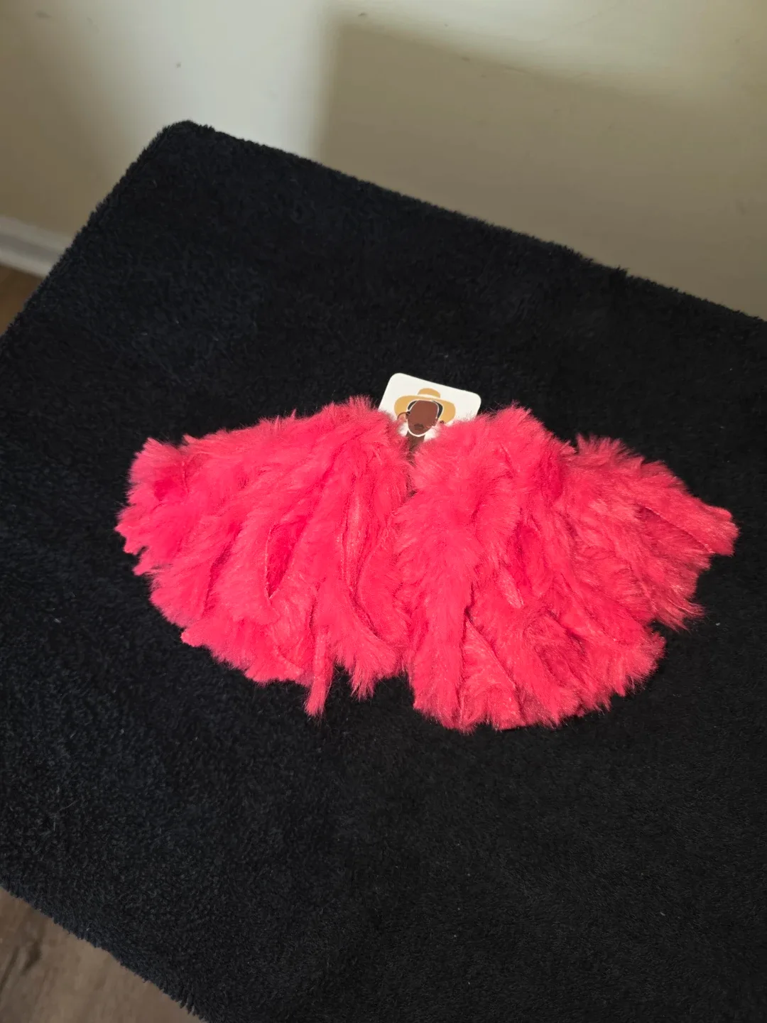 Pink Mink Fur Earrings
