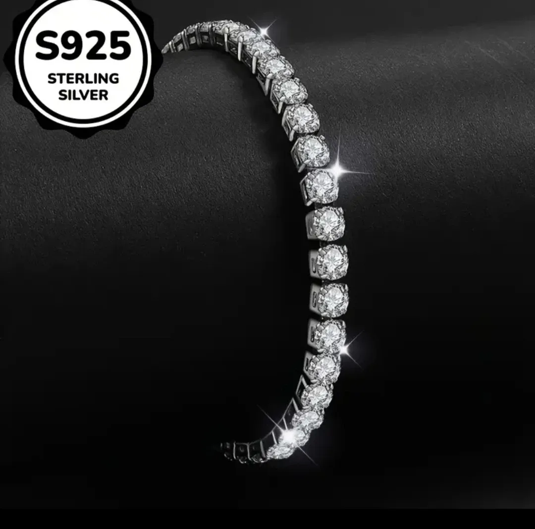 S925 Sterling Silver Tennis Bracelet - 6.69in image indicator(2)