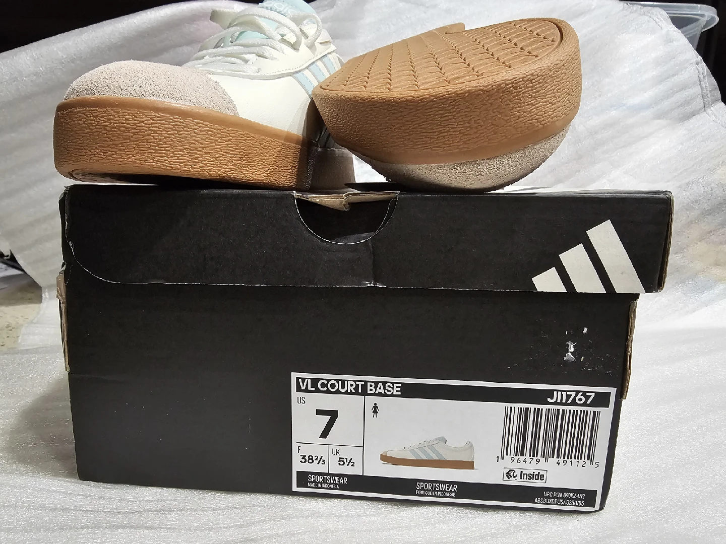 Adidas VL Court Base Shoes - Size 7 - New with Box