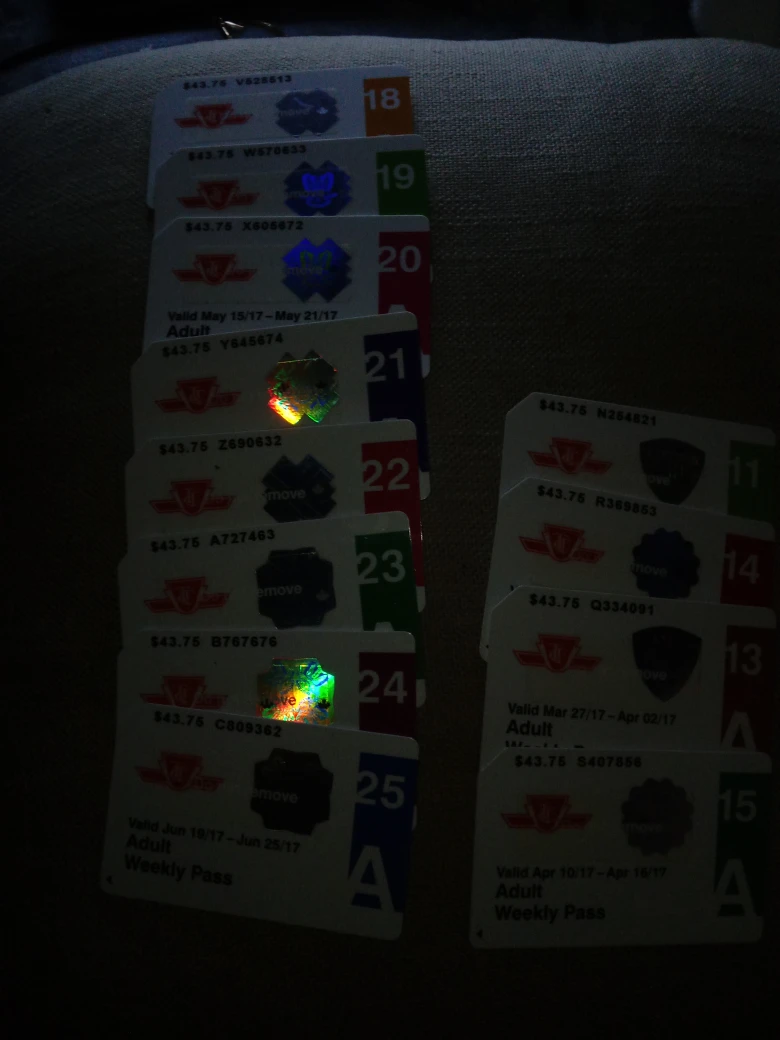 old TTC passes - photo 2