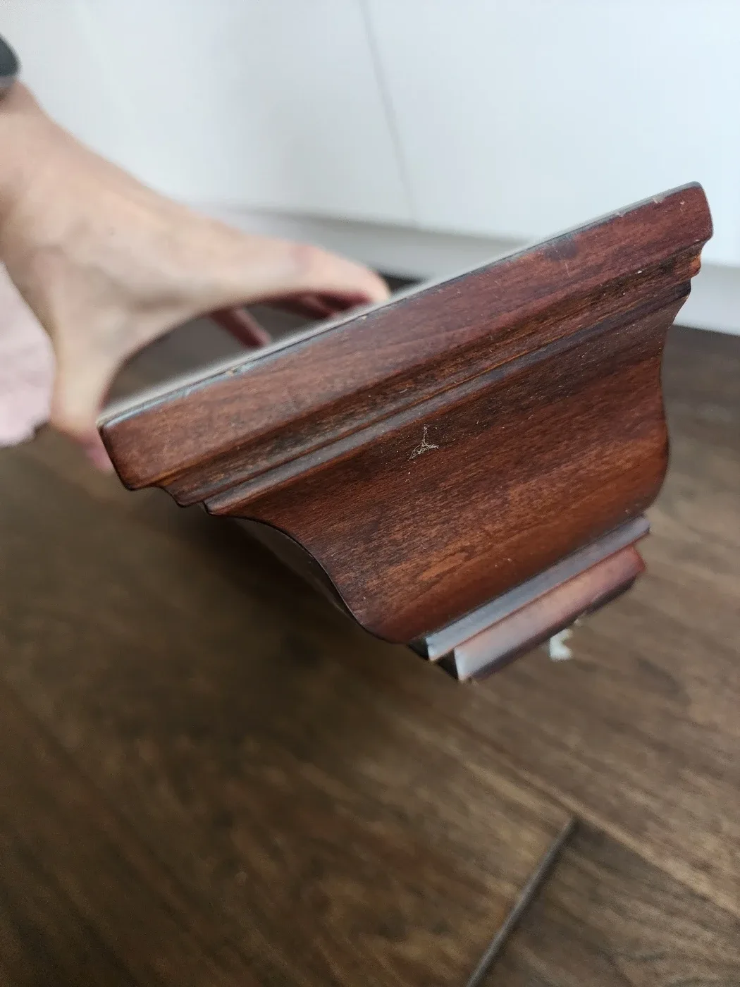 Pottery Barn Solid Wood Decorative Wall Shelf – Dark Walnut