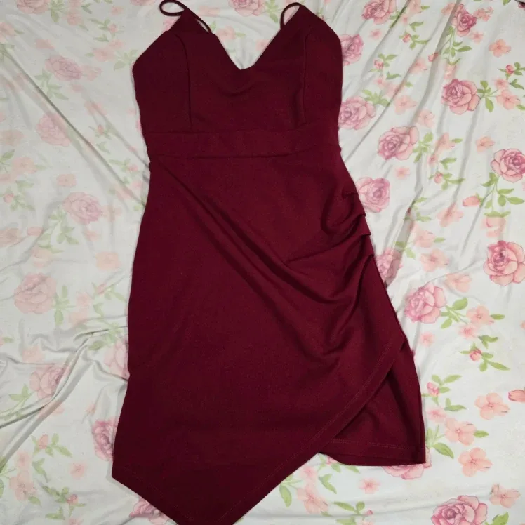 Burgundy Mini Dress