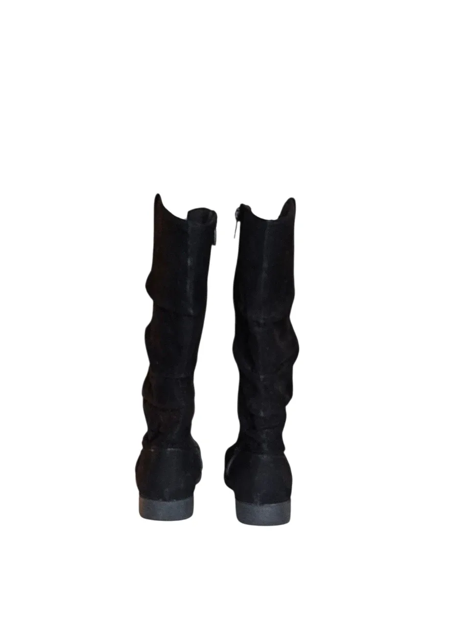 Tessa Black Faux Suede Tall Zippered Boots - Girls Size 13M image indicator(10)