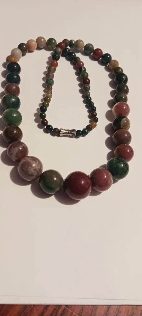 Beautiful Genuine Agate Stone Beads Necklace