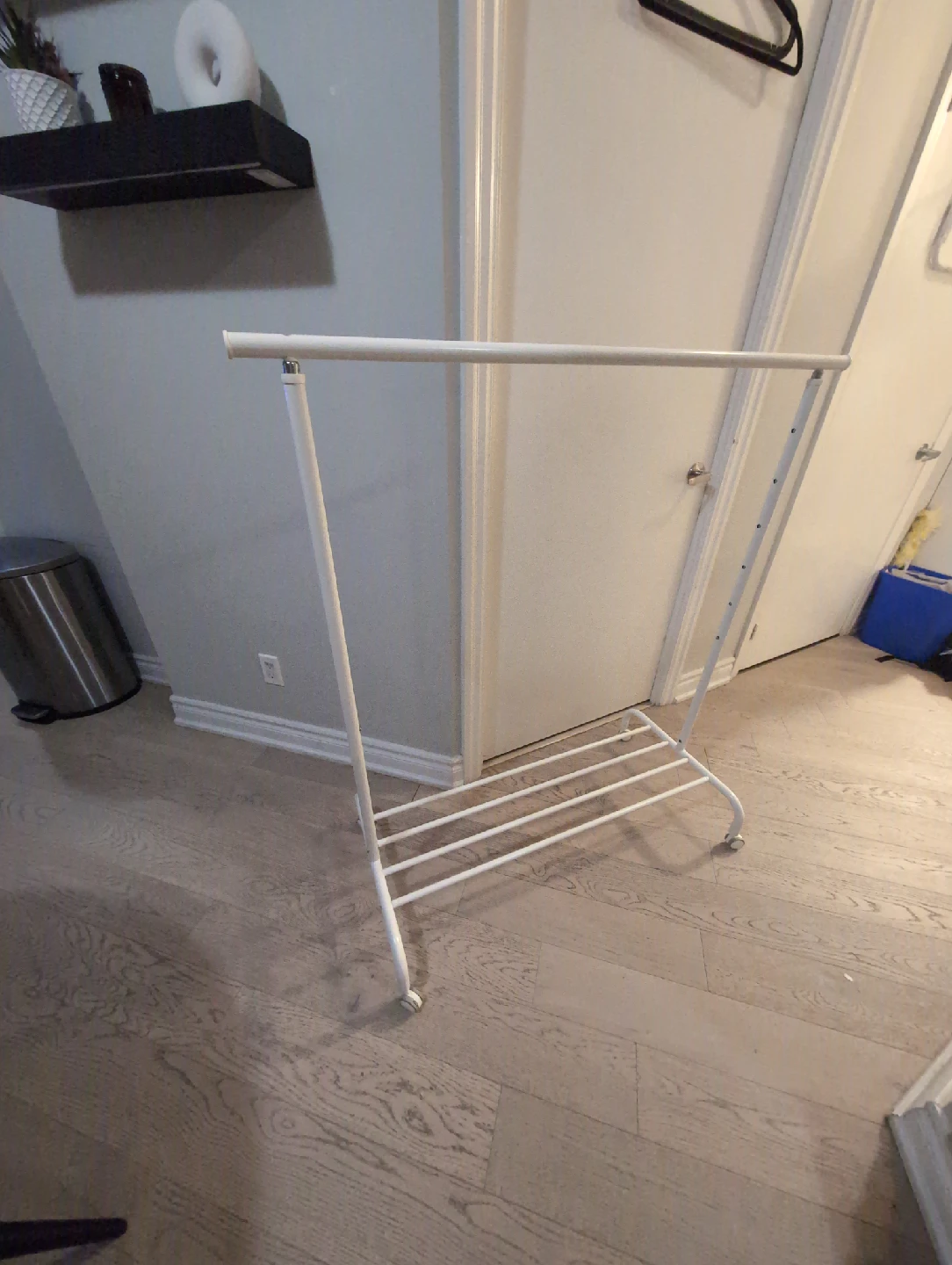 2 White IKEA Clothes Rack (RIGGA)