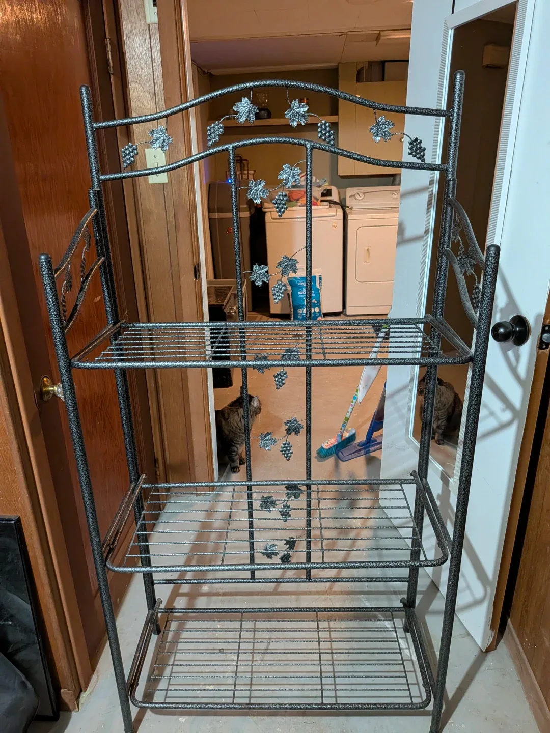 Metal Baker's Rack with Grapevine Design image indicator(2)