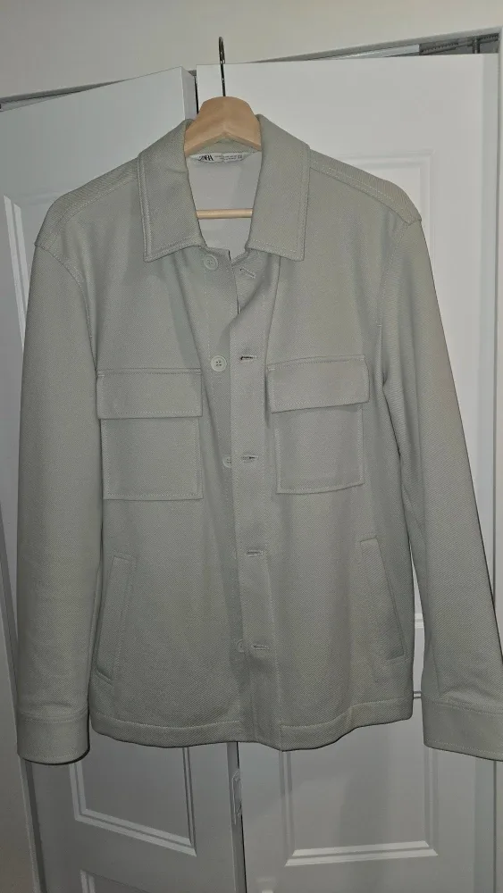 Zara Textured Weave Overshirt - Size M