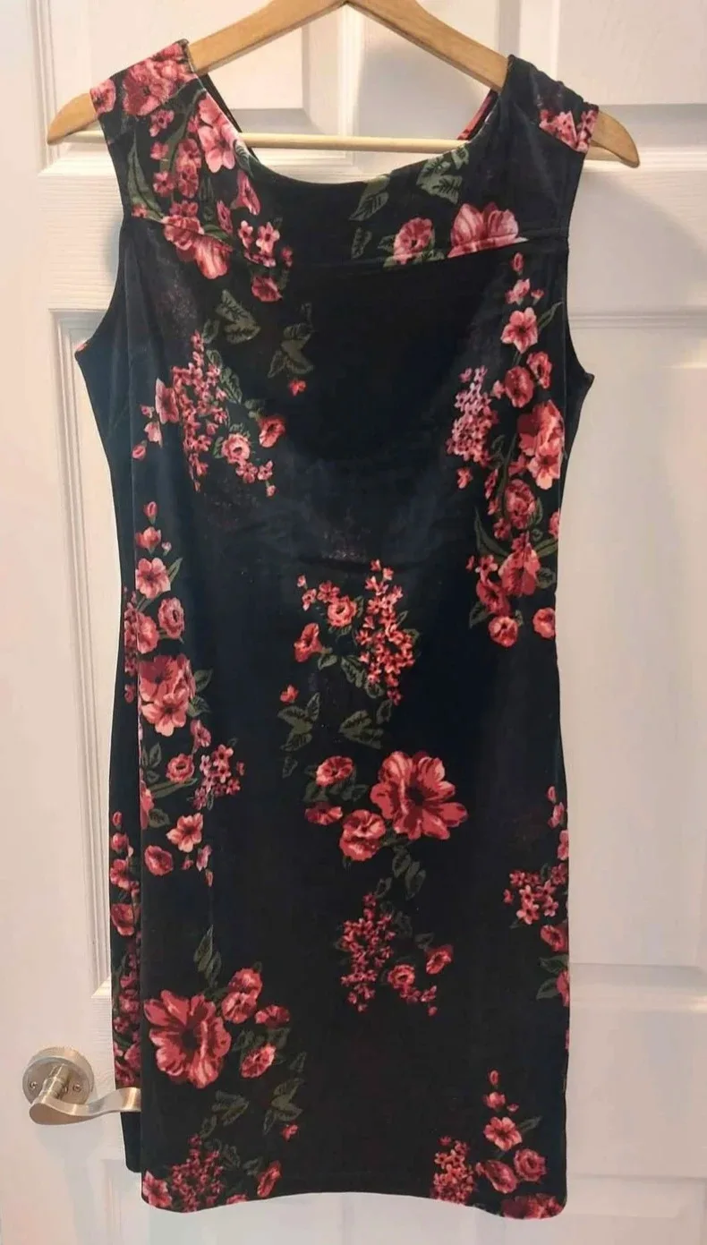 Floral Velvet Dress