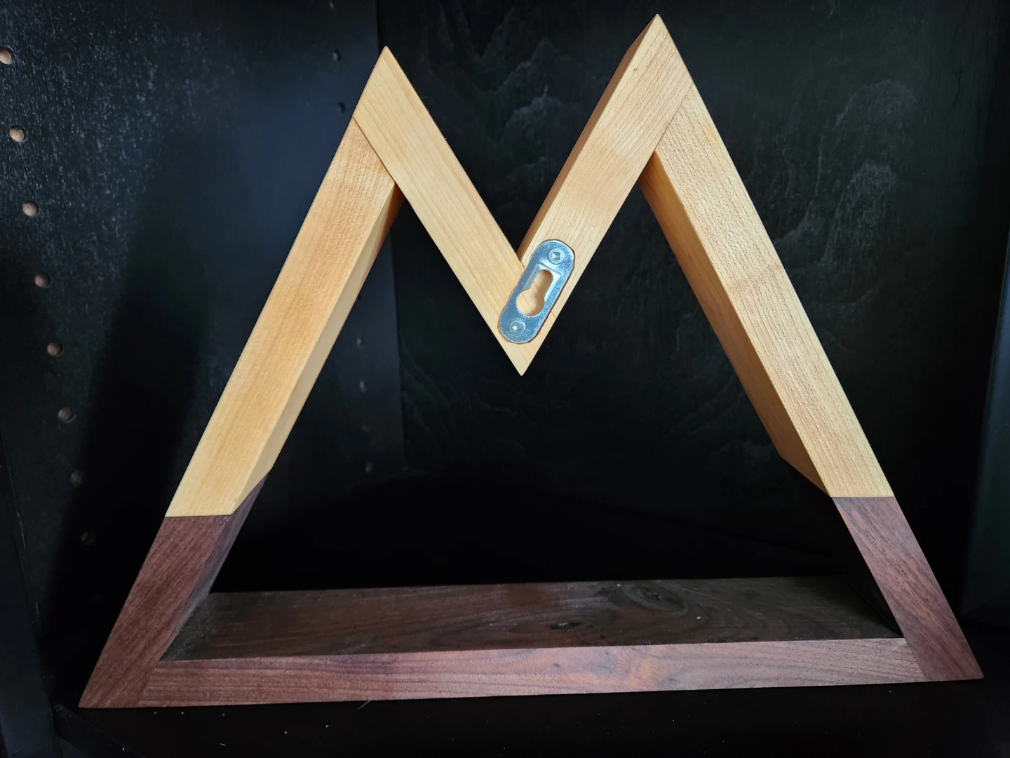 Wooden Mountain Shelf Key Holder - photo 2