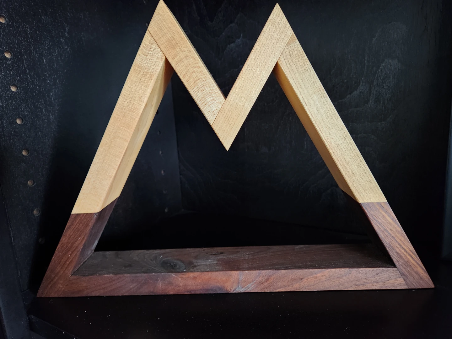 Wooden Mountain Shelf Key Holder
