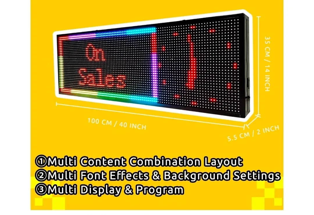 LED Display Board - 40 Inch Programmable Sign image indicator(4)