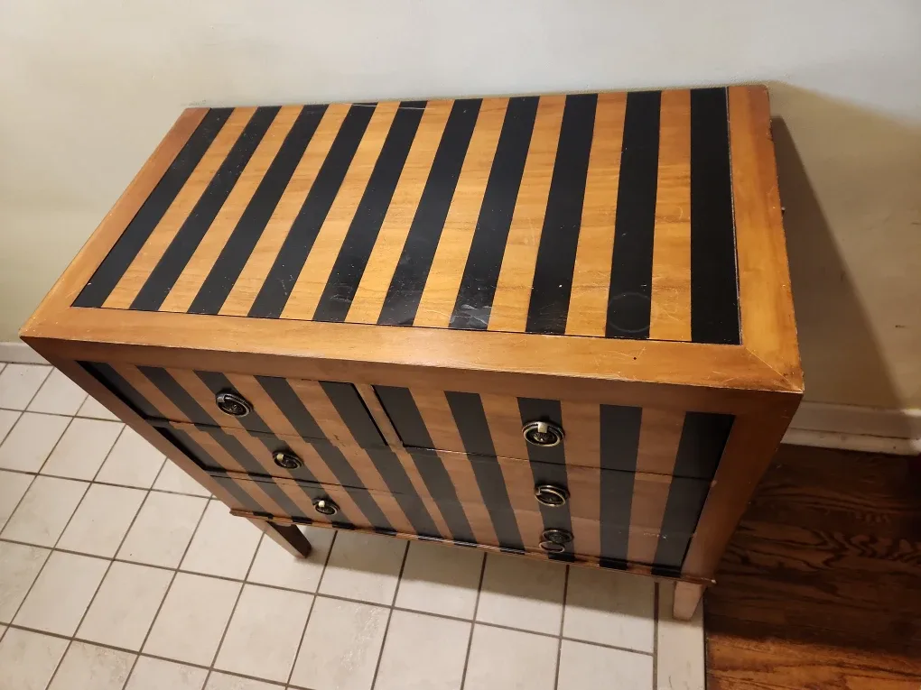 Striped Wood Rustic Cabinet image indicator(2)