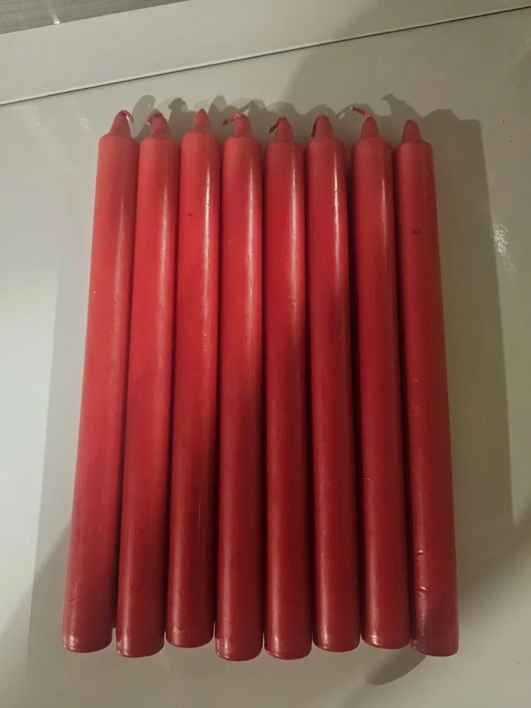 Red Taper Candles (Set of 8)