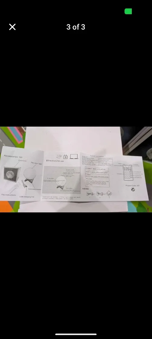 3D Moon Lamp with Remote image indicator(3)