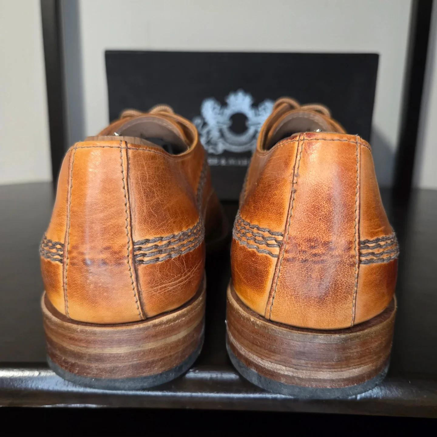 Jose & Markham Brown Leather Dress Shoes - Size 8 image indicator(7)