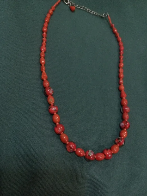 Authentic Italian Red Coral Beaded Necklace image indicator(7)