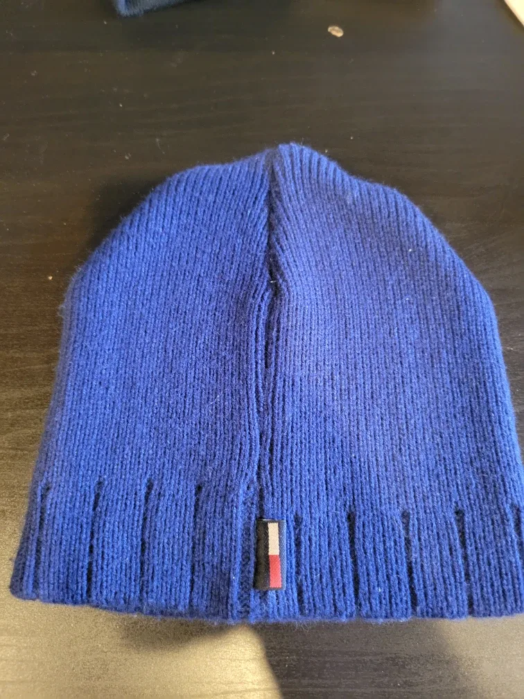 Tommy Hilfiger Blue Knit Beanie