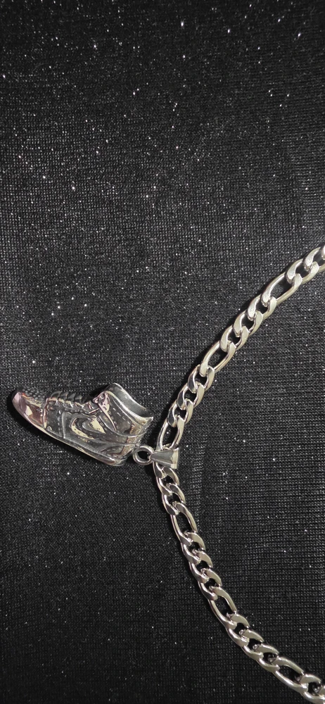 Air Jordan 1 Sneaker Silver Chain Necklace - photo 4