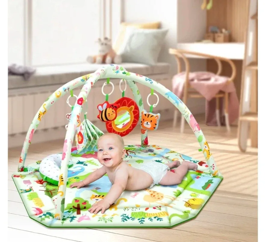 Baby Play Gym Mat with Detachable Accessories image indicator(4)