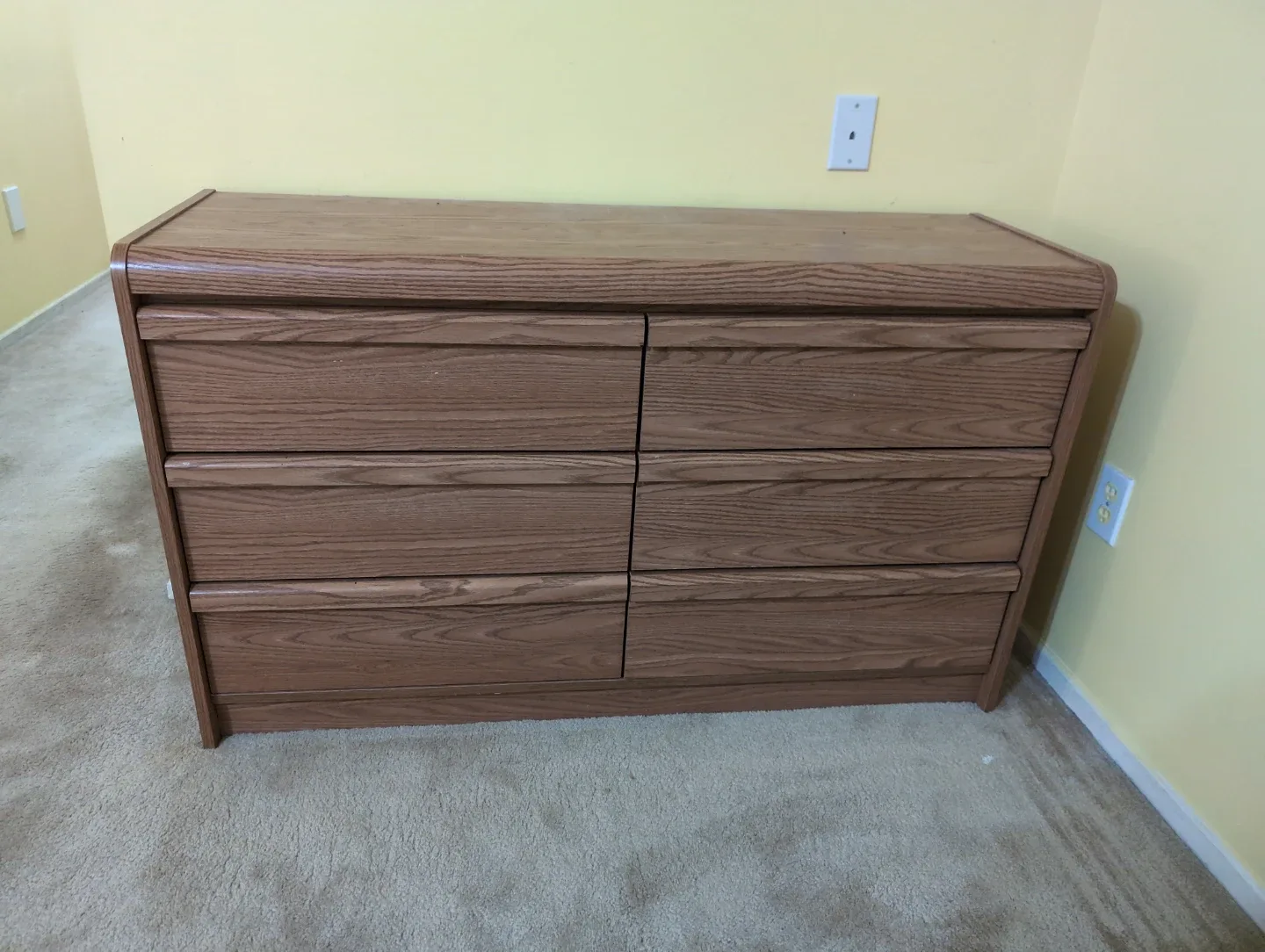 Wooden 6-Drawer Dresser