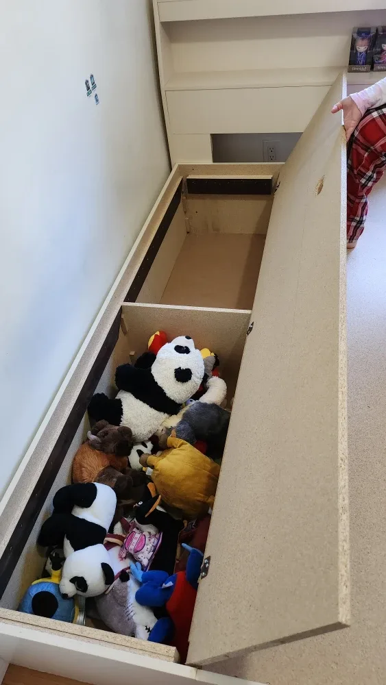 White Single Bed Frame with Storage image indicator(2)