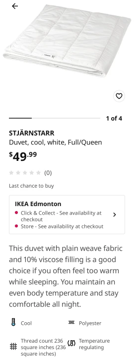 IKEA STJÄRNSTARR Duvet - Full/Queen Size - photo 4