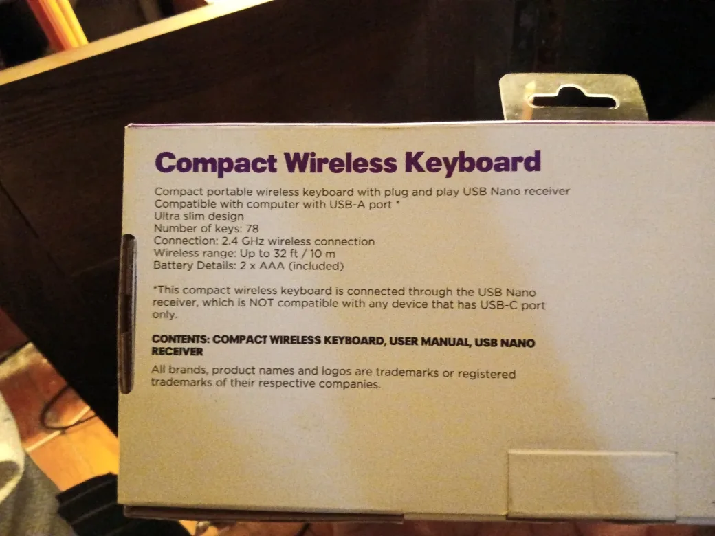 INFINITVE Compact Wireless Keyboard - Like New! image indicator(3)