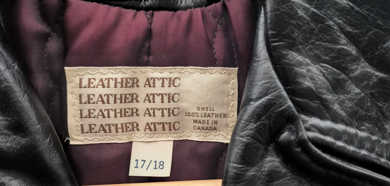 Leather Attic Black Leather Coat Size 17/18 - photo 3