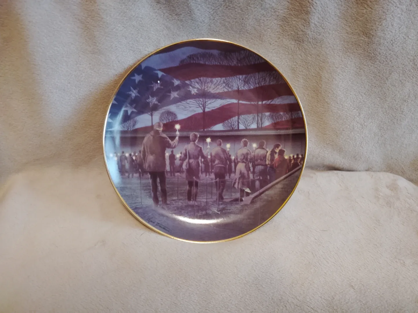 Candlelight Memorial Plate by Dave Grossman