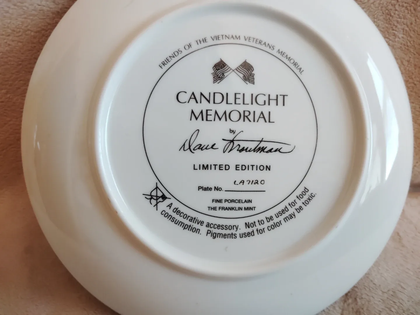 Candlelight Memorial Plate by Dave Grossman image indicator(2)