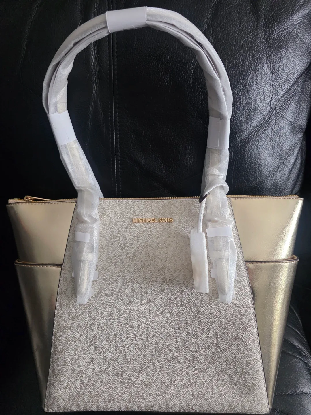 Michael Kors Charlotte Signature Tote Bag Large