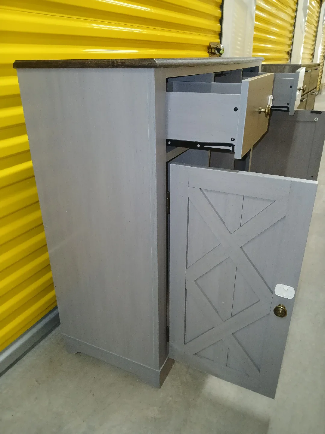 Gray Wooden Bar Cabinet image indicator(6)