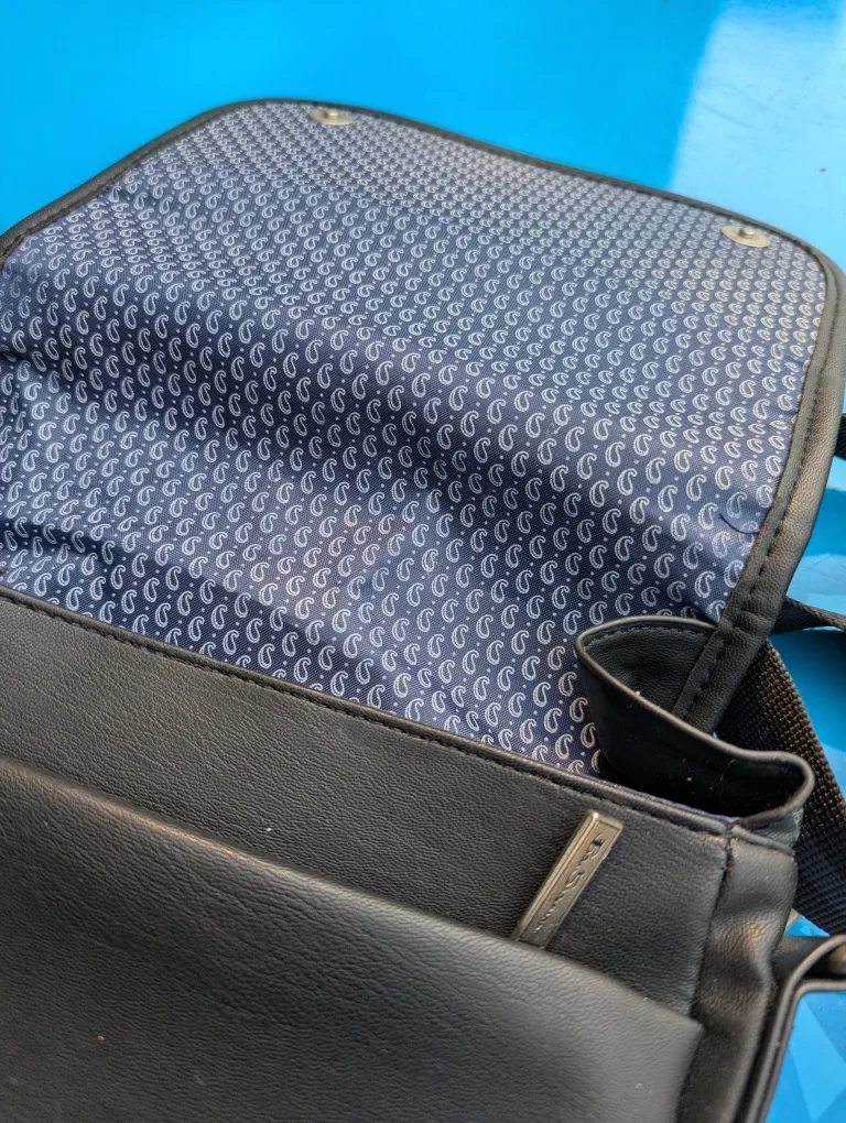 Ben Sherman Black Messenger Bag