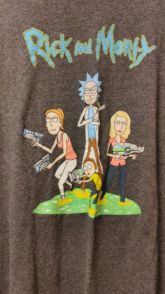 Rick and Morty Grey T-Shirt, Size L image indicator(2)