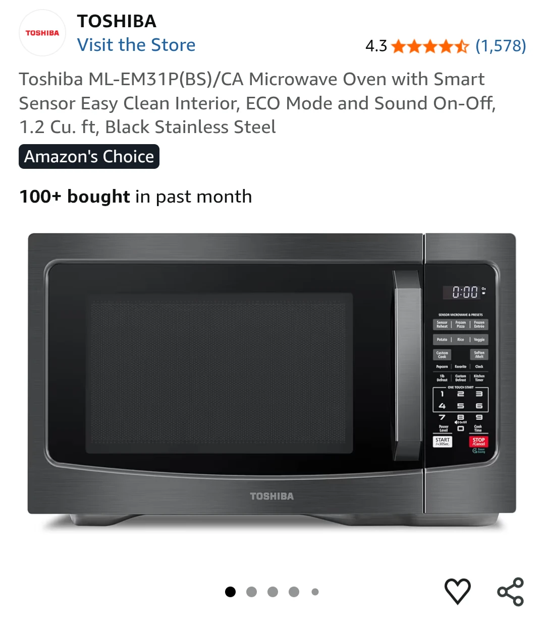 Toshiba Microwave Oven