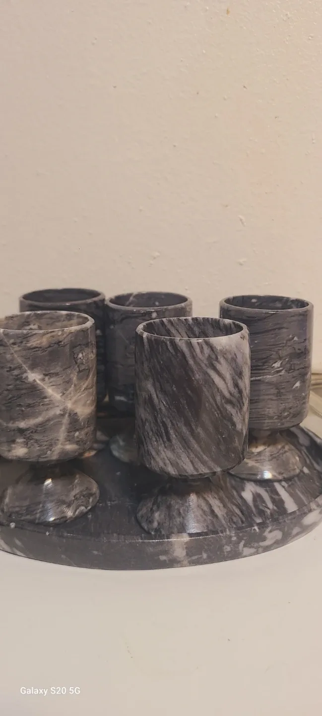 Marble Egg Cups with Matching Tray image indicator(2)