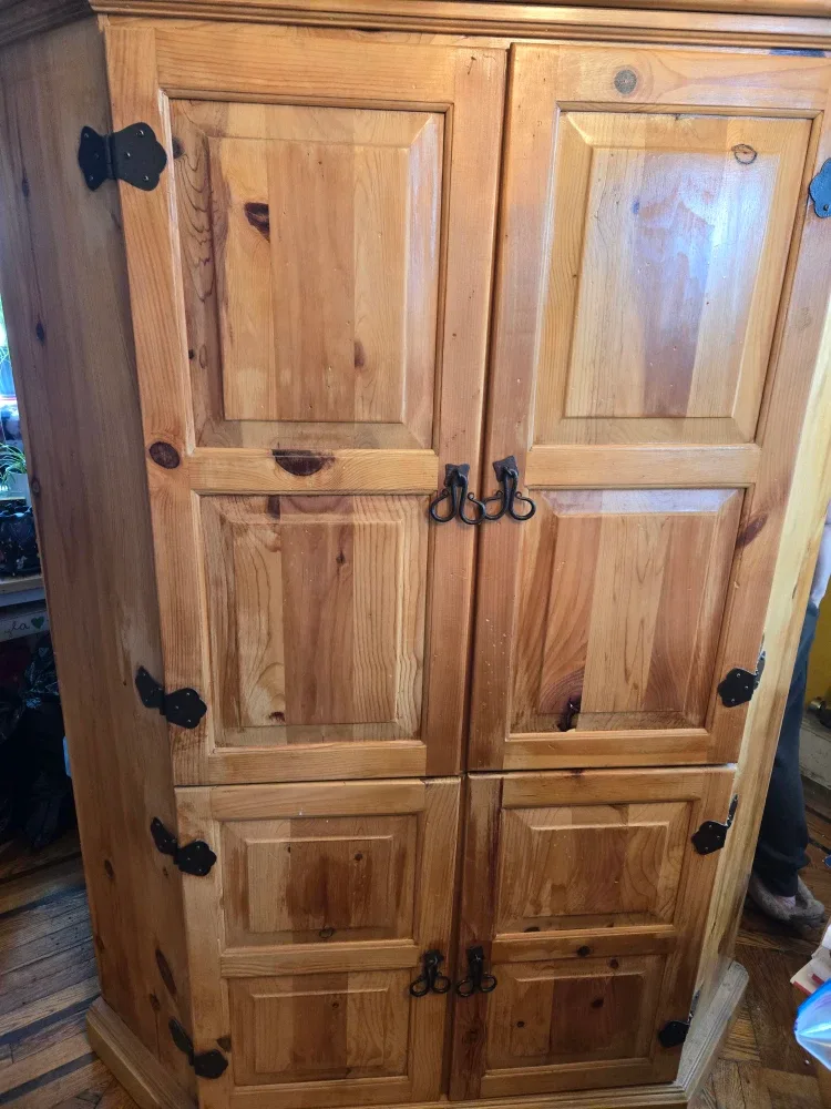 Wooden Corner Armoire