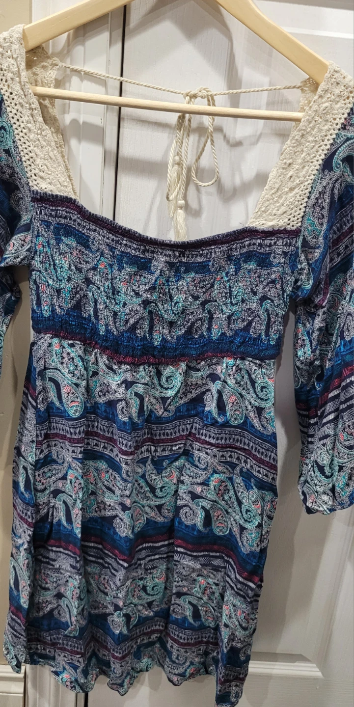 Boho dress with crochet detail