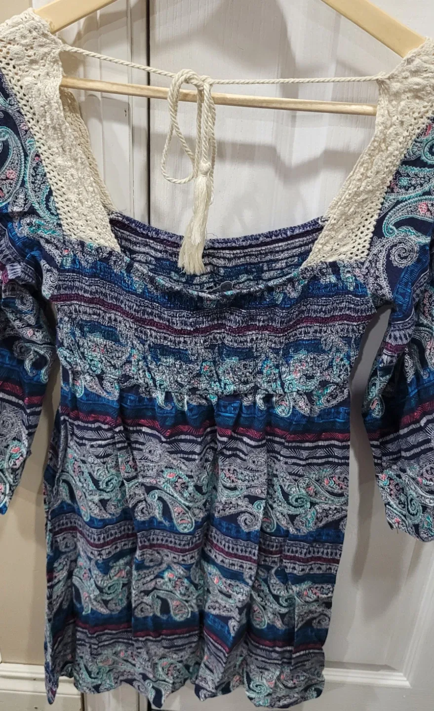 Boho dress with crochet detail image indicator(3)