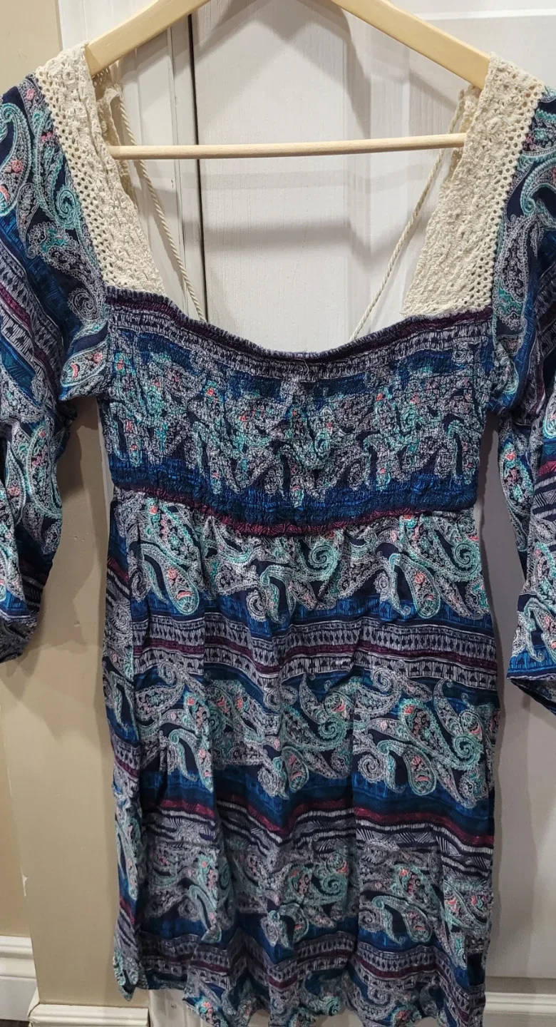 Boho dress with crochet detail image indicator(4)