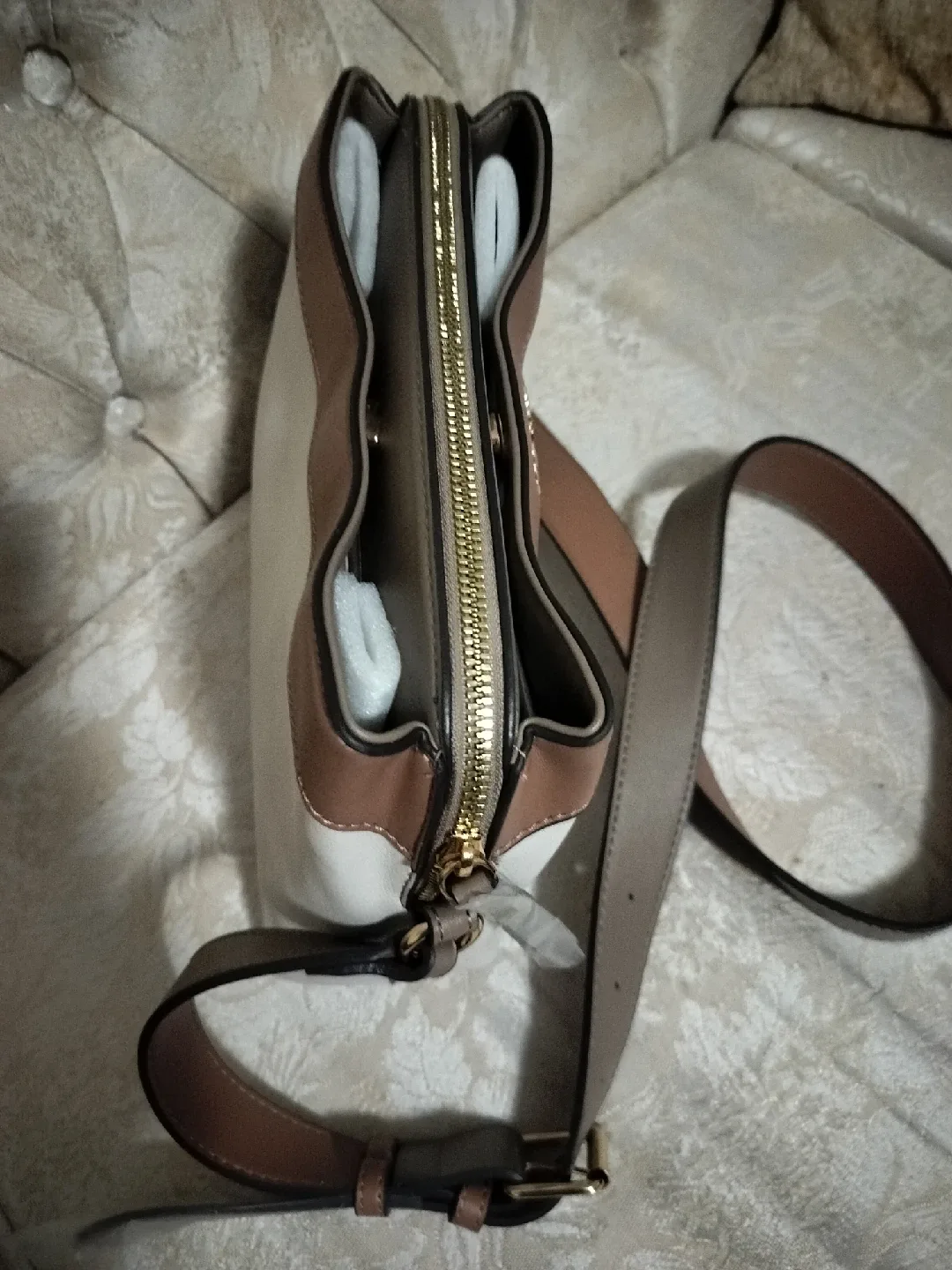 Nine West Crossbody Bag - Beige & Brown image indicator(4)