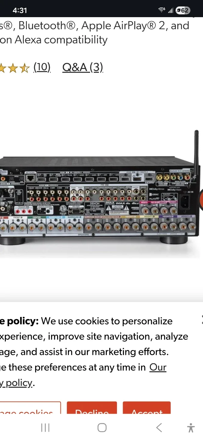 Denon AVR-X2700H 8K AV Receiver image indicator(2)