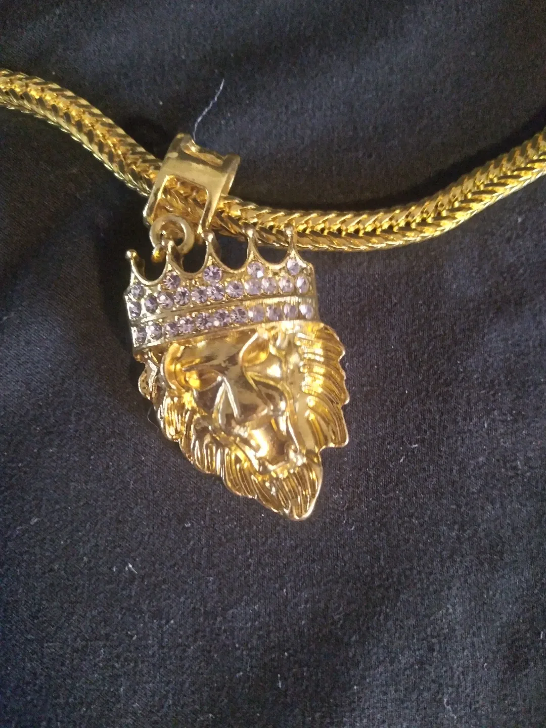 Mens necklace and pendant **18K GOLD PLATED ** image indicator(2)