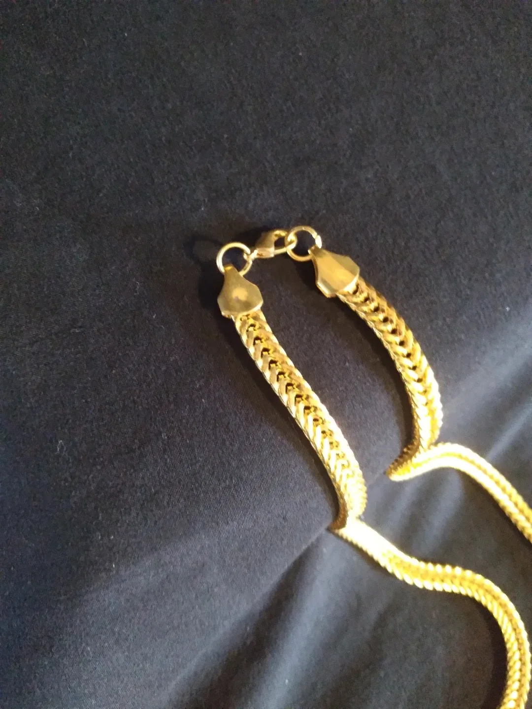 Mens necklace and pendant **18K GOLD PLATED ** image indicator(4)