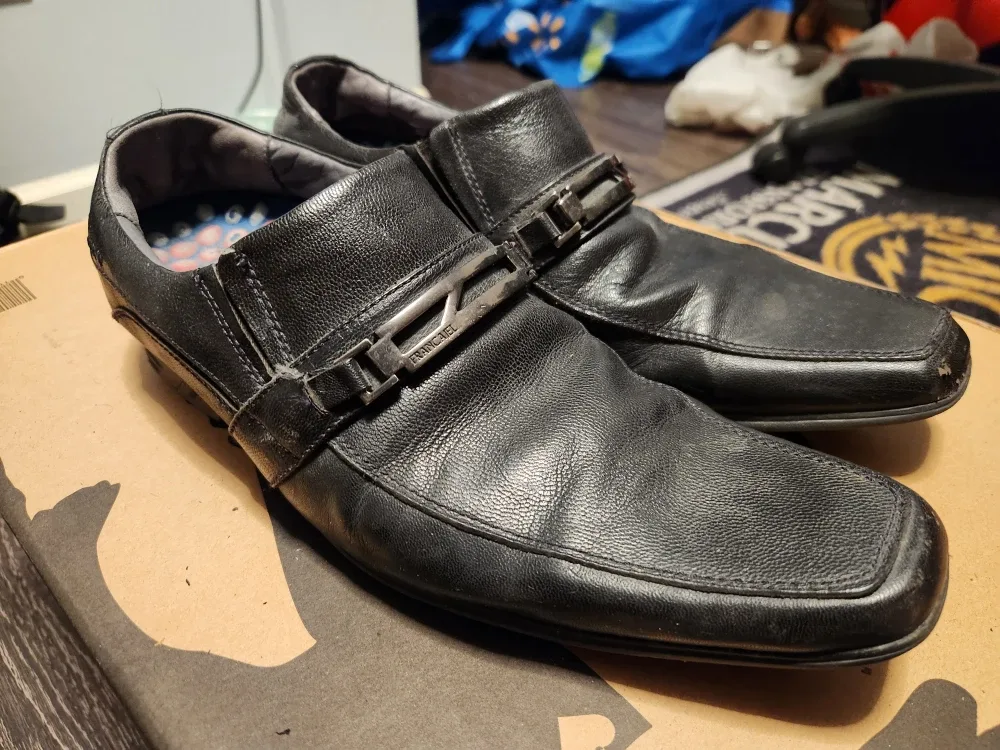 FRANCA JEL Black Genuine Leather Dress Shoes | US Men's Size 10