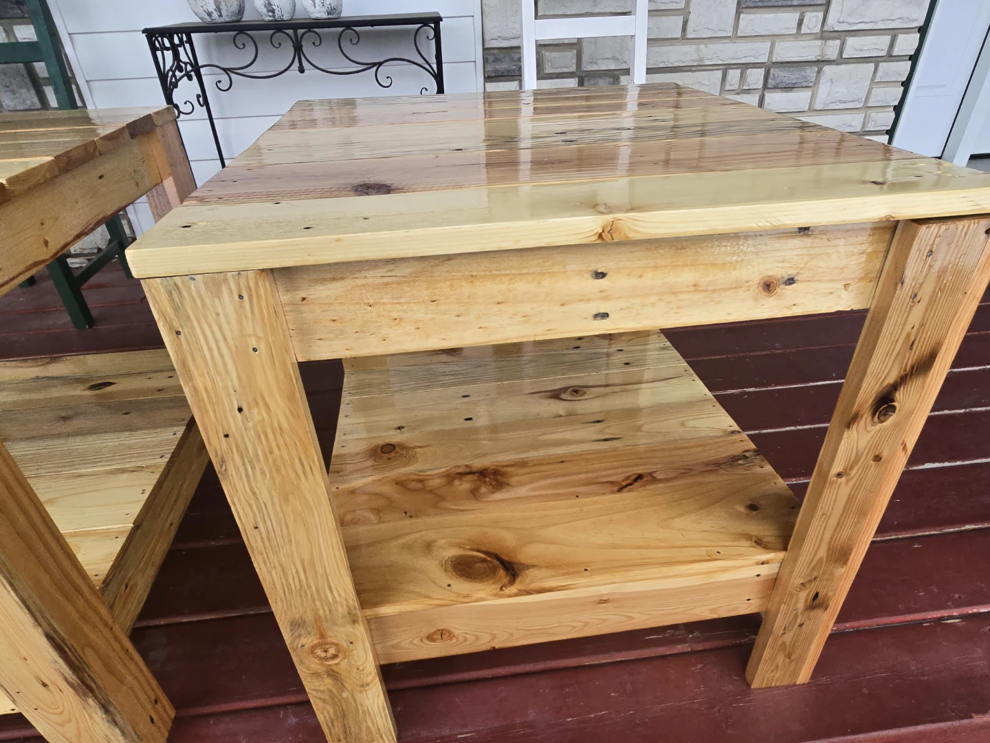 Handmade Wooden Side Tables - Set of 2 - photo 3
